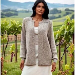 Simply Natural Alpaca Open Front Cardigan Sweater Size o/S